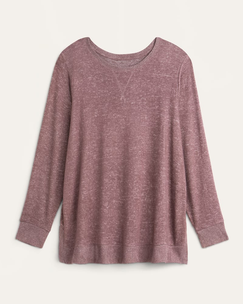 Front of plus size Melinda Brushed Knit Tunic Sweater by Molly&Isadora | Dia&Co | dia_product_style_image_id:176913